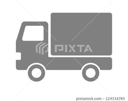 Truck silhouette icon 124318765