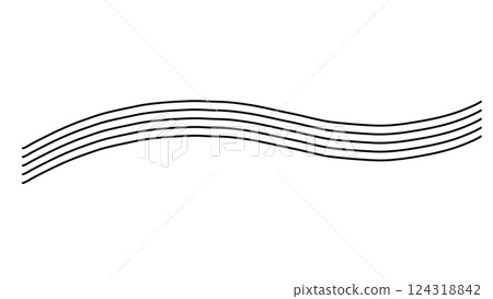 彩色五線譜上可愛的音符插圖 124318842