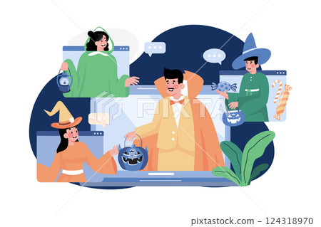 Womans Day Illustration concept. Flat illustration isolated on white background 124318970