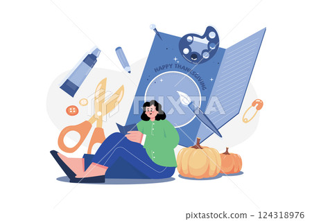 Womans Day Illustration concept. Flat illustration isolated on white background 124318976