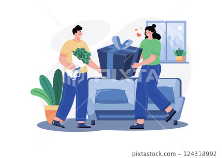 Womans Day Illustration concept. Flat illustration isolated on white background 124318992