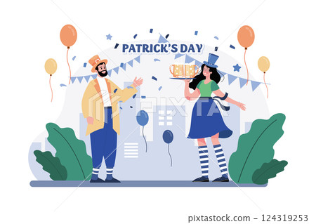 Valentines Day Illustration concept. Valentines Day Illustration concept. 124319253