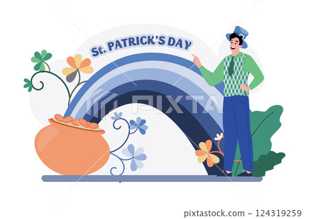 Valentines Day Illustration concept. Valentines Day Illustration concept. 124319259