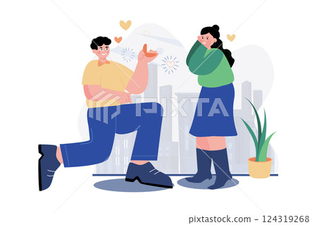 Valentines Day Illustration concept. Valentines Day Illustration concept. 124319268