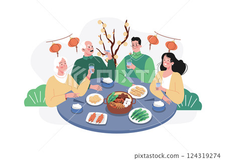 Valentines Day Illustration concept.  124319274