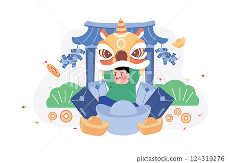 Valentines Day Illustration concept. Valentines Day Illustration concept. 124319276