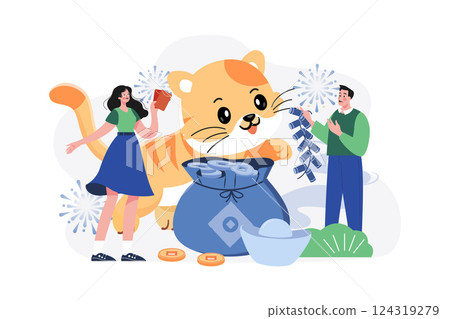 Valentines Day Illustration concept.  124319279