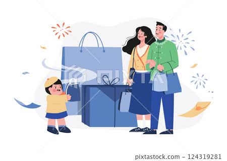 Valentines Day Illustration concept.  124319281