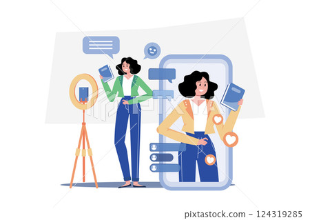 Valentines Day Illustration concept.  124319285