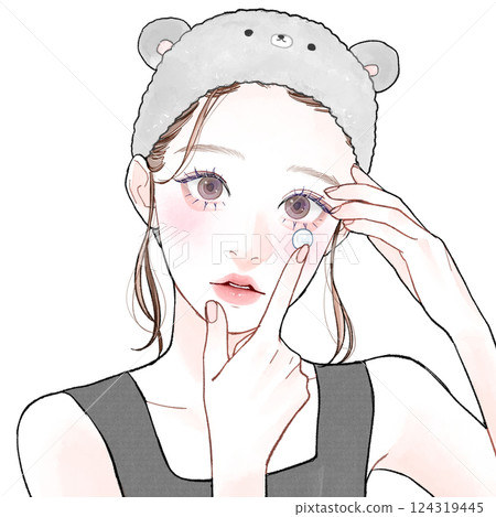 戴隱形眼鏡的女人 124319445