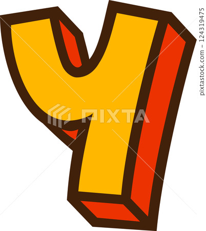 English alphabet lowercase letter y 124319475