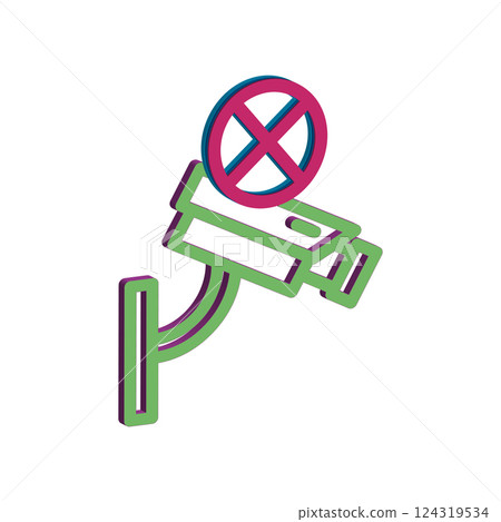 CCTV icon design template 124319534