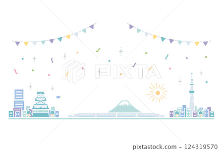 osaka, bullet train, shinkansen 124319570