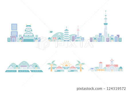 osaka, Okinawa, vector 124319572