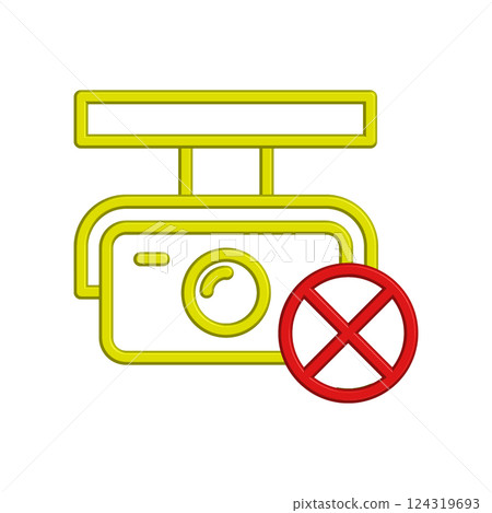 CCTV icon design template 124319693