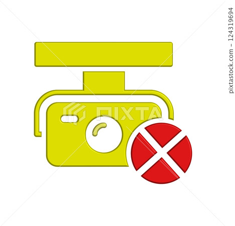CCTV icon design template 124319694