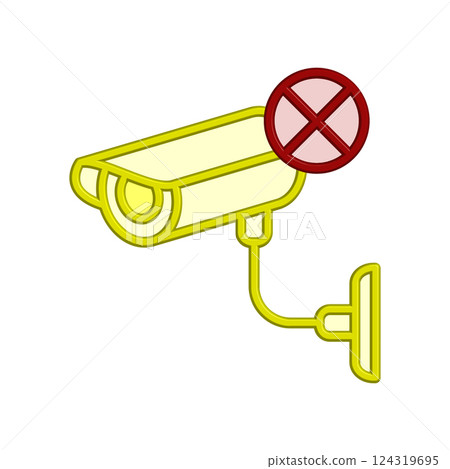 CCTV icon design template 124319695