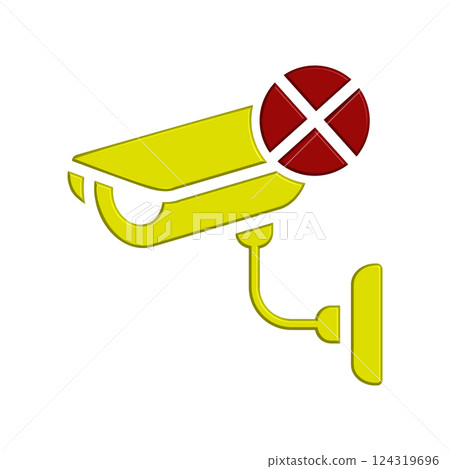 CCTV icon design template 124319696