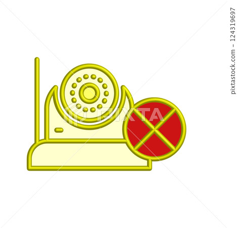 CCTV icon design template 124319697