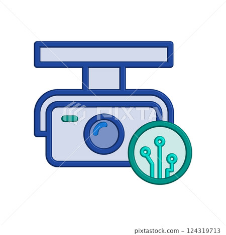 CCTV icon design template CCTV icon design template 124319713