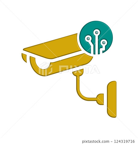 CCTV icon design template 124319716