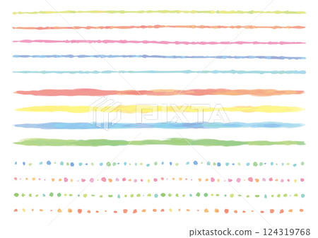 Pastel color simple line set 124319768