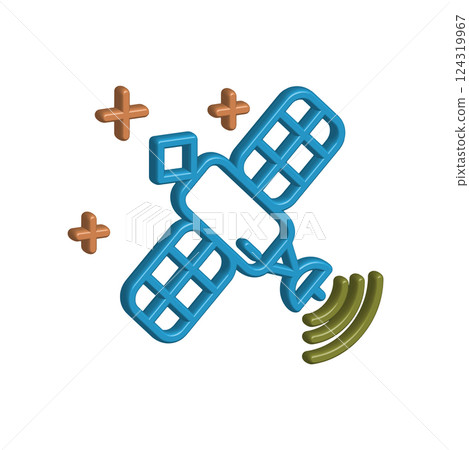 Satellite icon design template 124319967