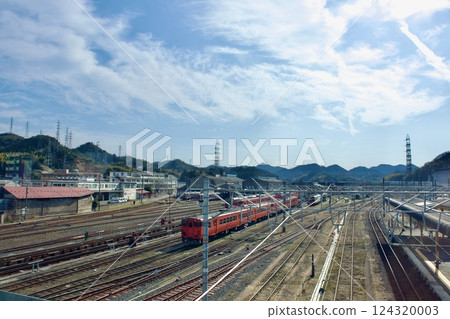 View from the viaduct at Yonago Station, Tottori Prefecture 124320003