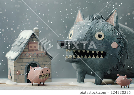 The Wolf and the Piglet 124320255
