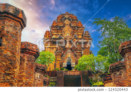 famous Vietnamese religion Cham Po Nagar Towers in Nha Trang in Vietnam 124320443