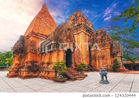 old Vietnamese religion Cham Po Nagar Towers in Nha Trang in Vietnam 124320444