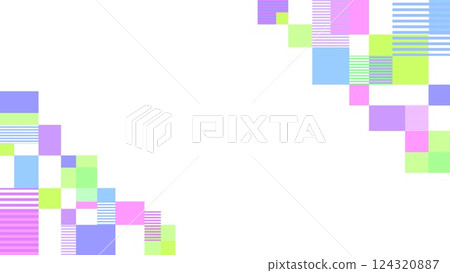 Geometric pattern frame white background border rectangle pastel color Geometric pattern frame white background border rectangle pastel color 124320887