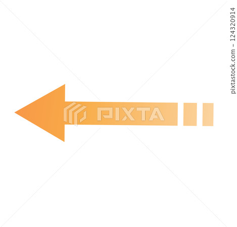 Stylish left arrow with yellow gradient Business Simple Stylish left arrow with yellow gradient Business Simple 124320914