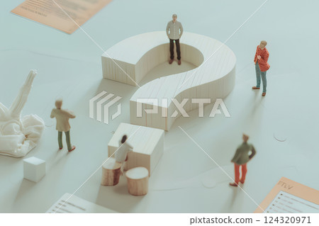 People pondering (diorama) 124320971