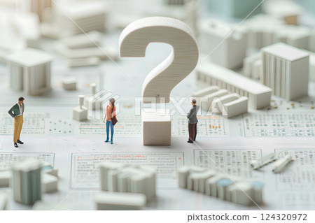 People pondering (diorama) 124320972