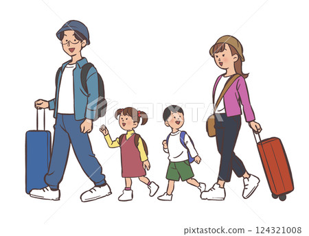 一家人去旅行的插圖 124321008