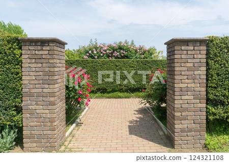 The entrance to the rose garden where the roses are beginning to bloom [Hanana Garden] Hiratsuka City, Kanagawa Prefecture, June 124321108