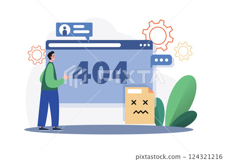 Empty States Illustration concept on white background 124321216