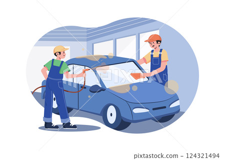 Illustration concept. A flat illustration isolated on white background 124321494