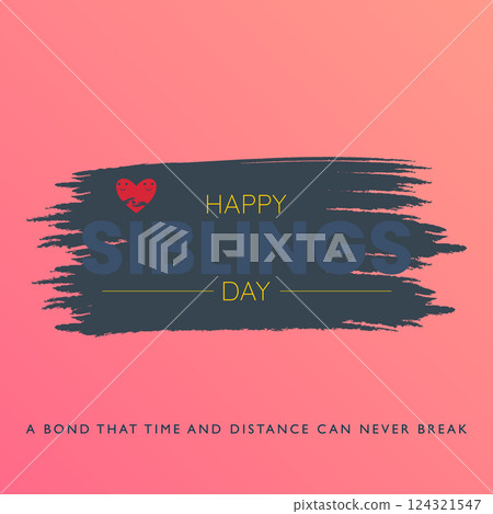 Happy Siblings Day Brush Stroke Typography Design on Warm Gradient Background Happy Siblings Day Brush Stroke Typography Design on Warm Gradient Background 124321547