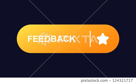 A contemporary Feedback Button featuring a stunning Star Icon set within a vibrant gradient design A contemporary Feedback Button featuring a stunning Star Icon set within a vibrant gradient design 124321717