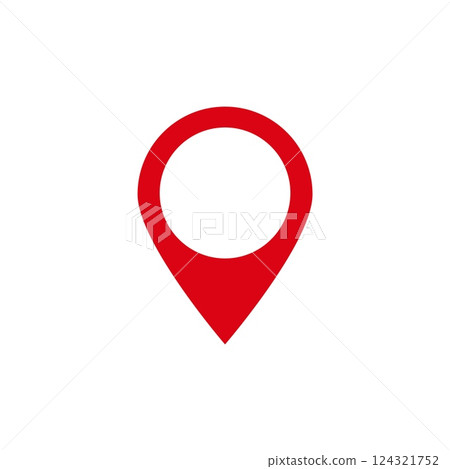 Red location pin icon or maps and navigation applications Red location pin icon or maps and navigation applications 124321752