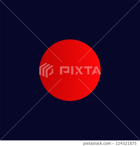 Minimalist red circle design symbolizing japan national flag Minimalist red circle design symbolizing japan national flag 124321875