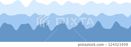 Abstract wave pattern with varying shades of blue 124321939