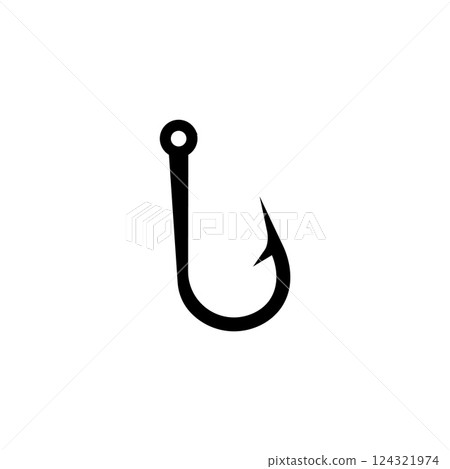 Sharp Hook Design Fishing hook with sharp point and curved design... - Stock Illustration ...