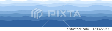 Serene blue abstract waves forming tranquil landscape pattern Serene blue abstract waves forming tranquil landscape pattern 124322043