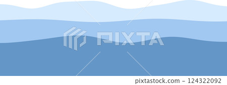 Abstract blue wave pattern design with fluid curves and gradient layers 124322092