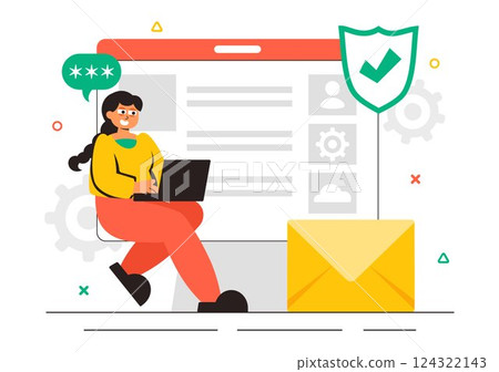 Security Consulting Illustration Featuring Information Technology and Ethical Hackers Conducting Testing, Development, and Cybersecurity Consulting 124322143