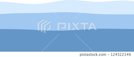 Abstract blue waves in gradient layers creating a serene ocean-inspired background 124322149