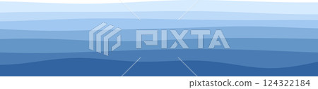 Abstract blue wave pattern with horizontal layers in serene shades Abstract blue wave pattern with horizontal layers in serene shades 124322184